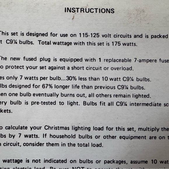 Vintage Santa Trim Outdoor Christmas Light Set 25 Blue C-9 1/4 Bulbs - Picture 6 of 6